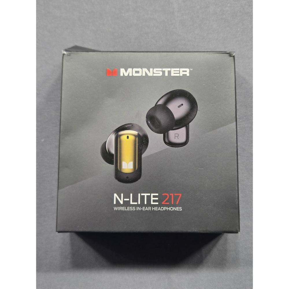 Monster N-Lite 217 Wireless Bluetooth In-Ear Headphones TWS Earbuds Black